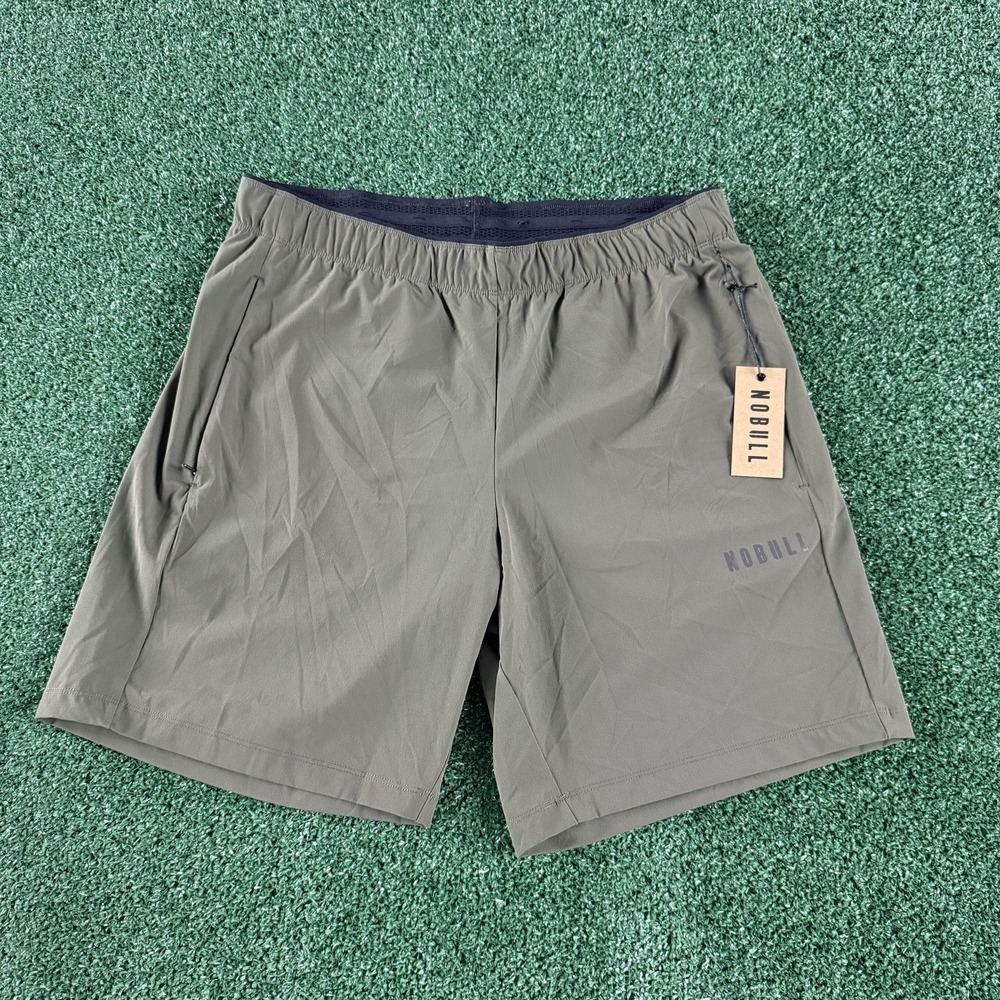 New Nobull Men's Activewear Shorts Drawstring Size Medium Green